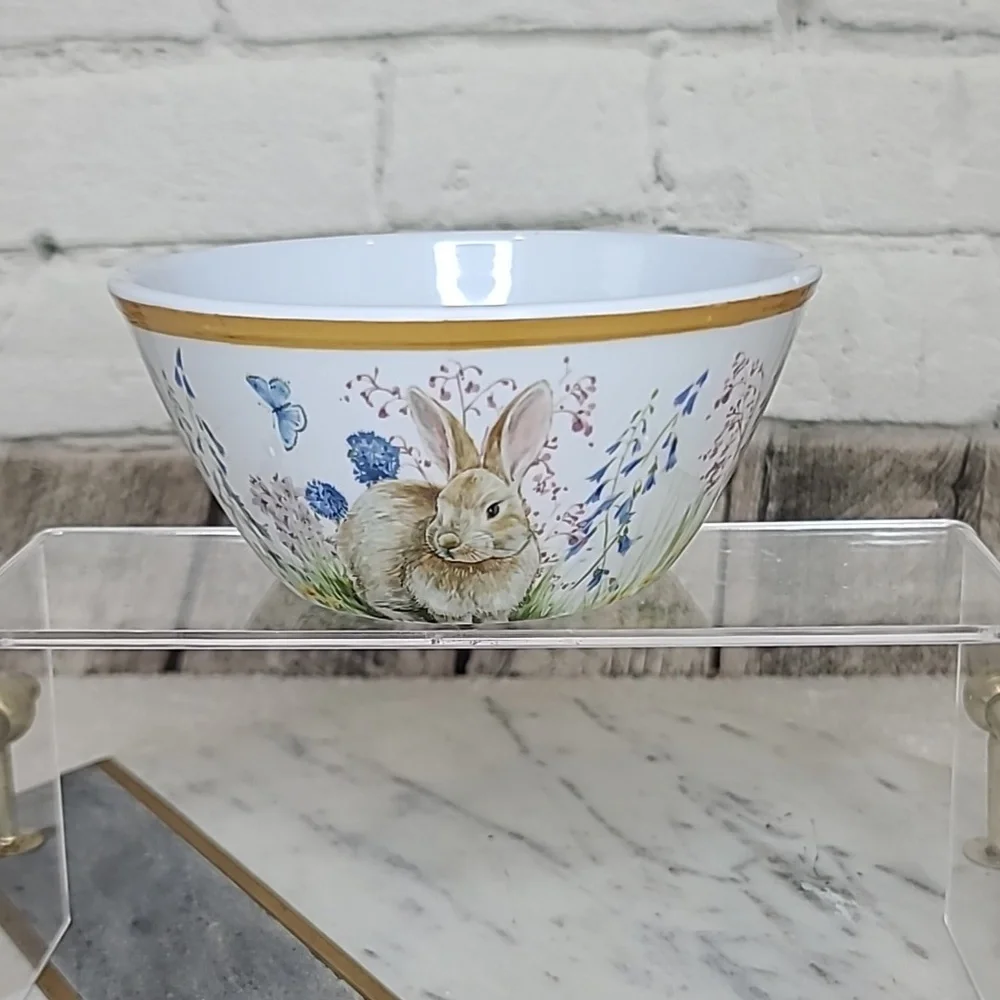 Williams Sonoma Easter Floral Meadow Kids 3-Piece Melamine Dining Set - NIB/NWT